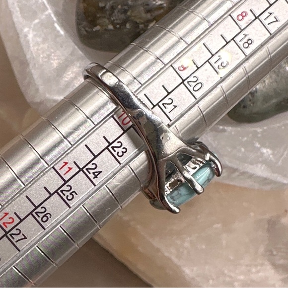 Western turquoise and silver gem ring - Picture 3 of 5